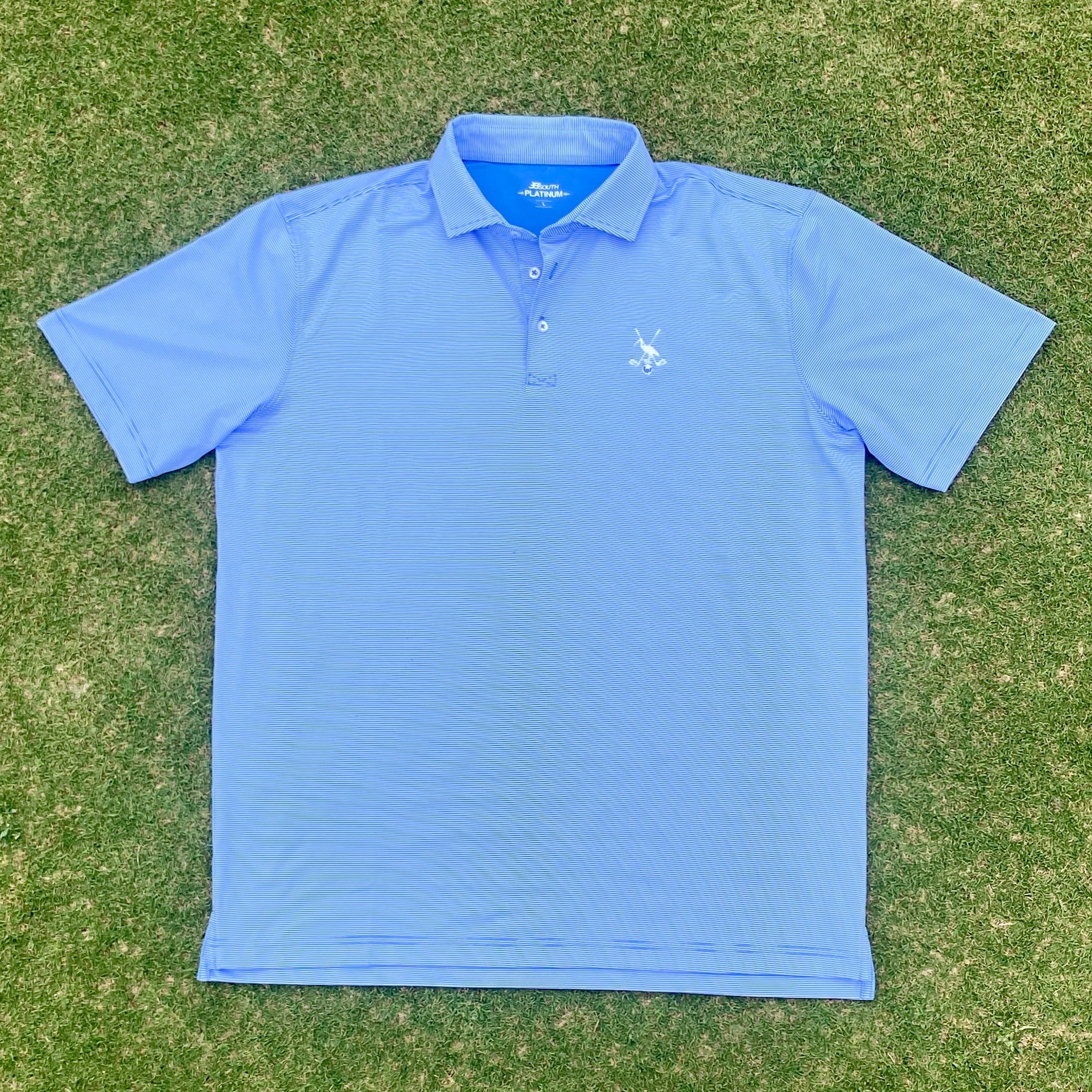 Pin Chicken stripped collared shirt- Dark blue